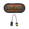 Truck-Lite 60 Series, Sequential Arrow, Led, Yellow Oval, 25 Diode, Auxiliary Turn Signal, Black Grommet 60080Y - alternate 2